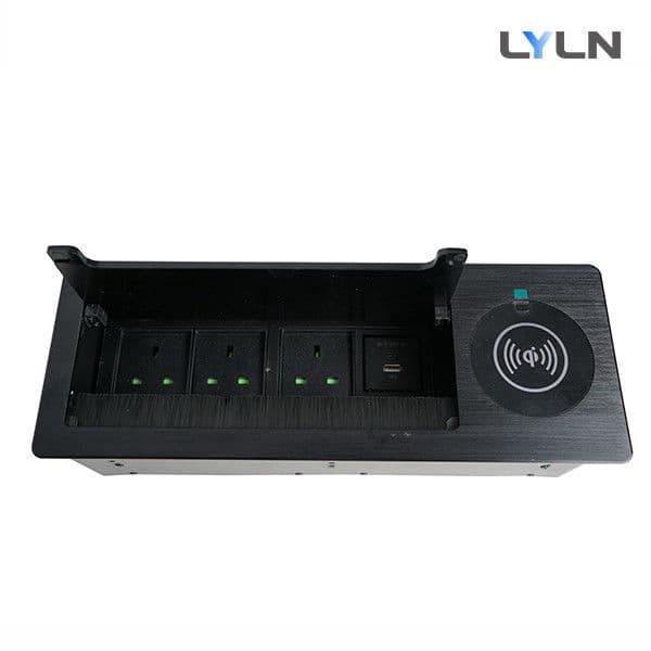 PSS-11W hộp ổ cắm âm bàn có sạc không dây 18W