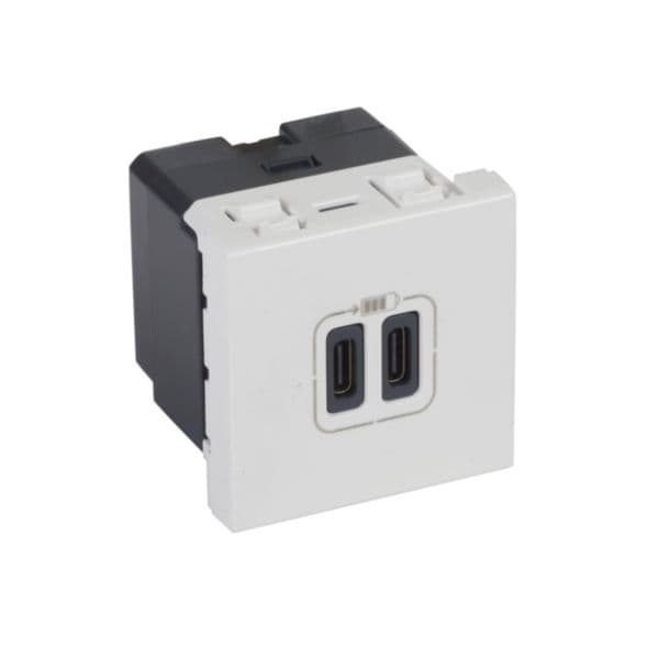 Legrand Arteor 572072 ổ sạc 2 USB-C 15W 3A 2 module màu trắng