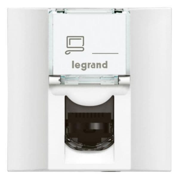Legrand Arteor 572331 ổ cắm RJ45 Cat6 UTP feedthrough 2 module màu trắng